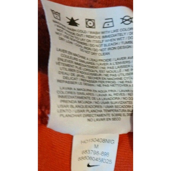 Nike Funnel Neck Hoodie M Rust Red Heather Pullover Athleisure EUC - Picture 8 of 8